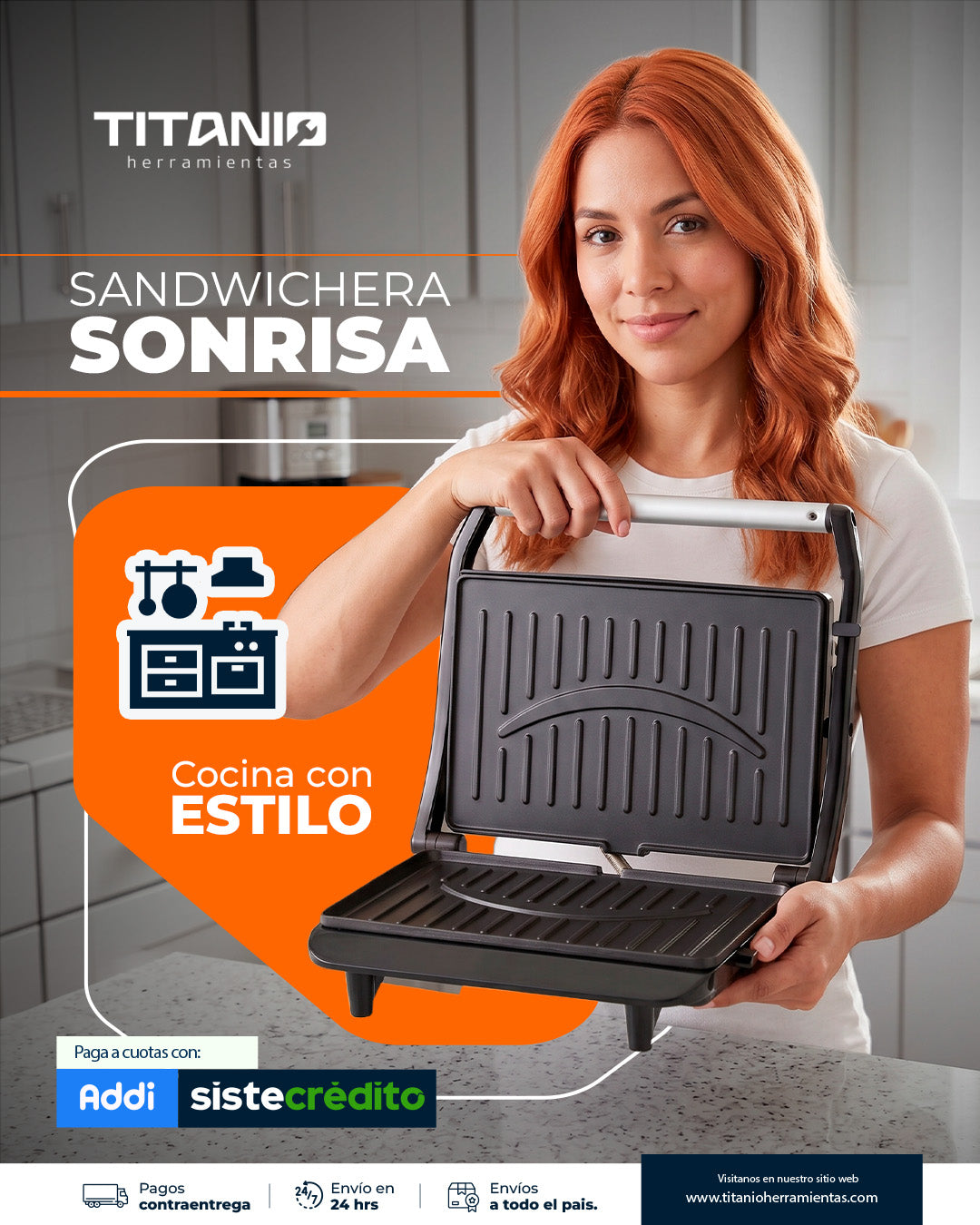 Sandwichera Mini Panini Universal Sonrisa