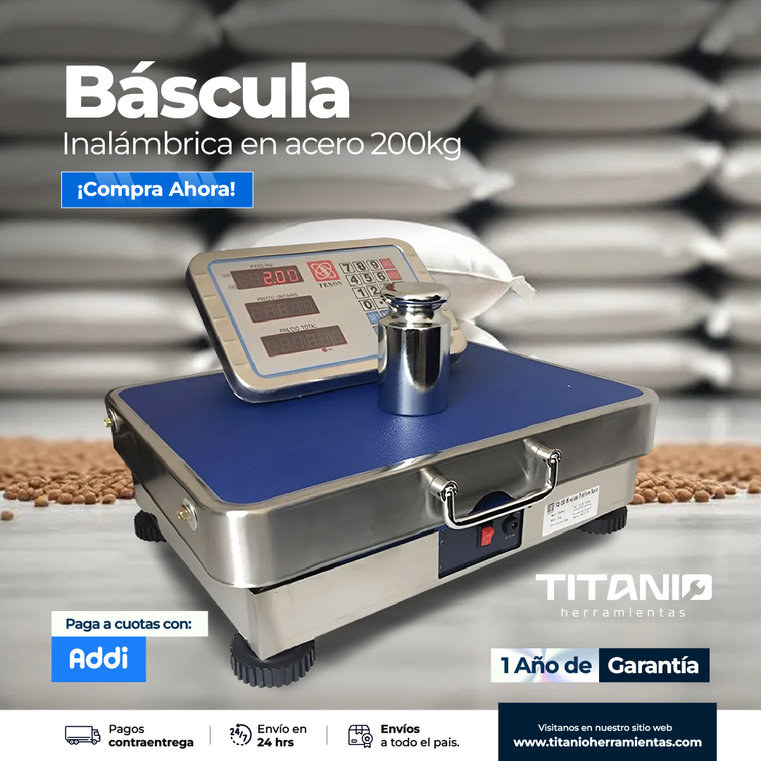 Báscula Digital de piso 200KG en acero recargable