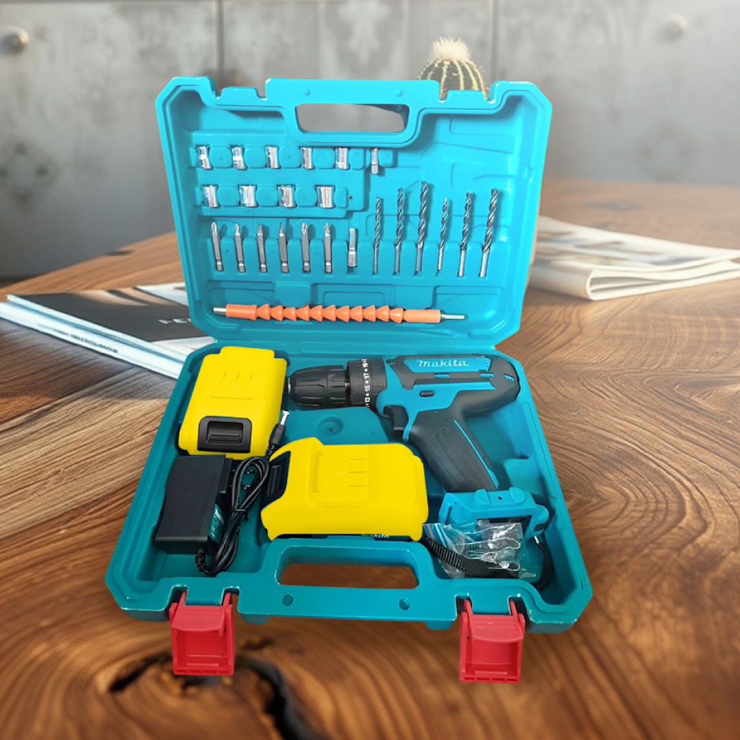 Taladro Inalámbrico Makita Doble Bateria 18v Con 25 Accesorios
