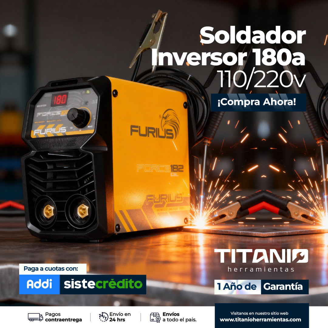 Soldador Inversor 180a 110/220v Furius Mini Fix Fw182 Cel