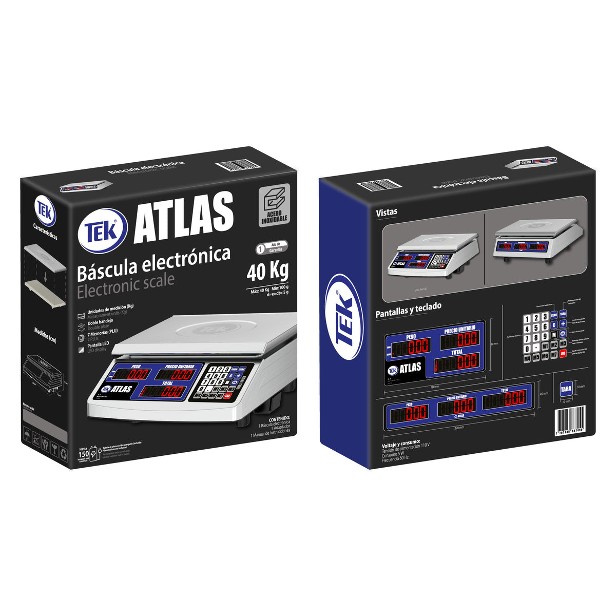 Balanza Electrónica Liquidadora ATLAS TEK 40 Kg