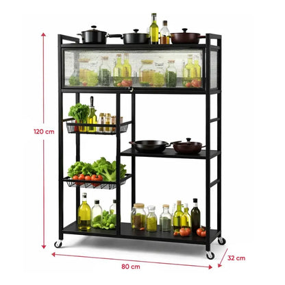 Estante Organizador Multiusos metálico | 3 Niveles con ruedas