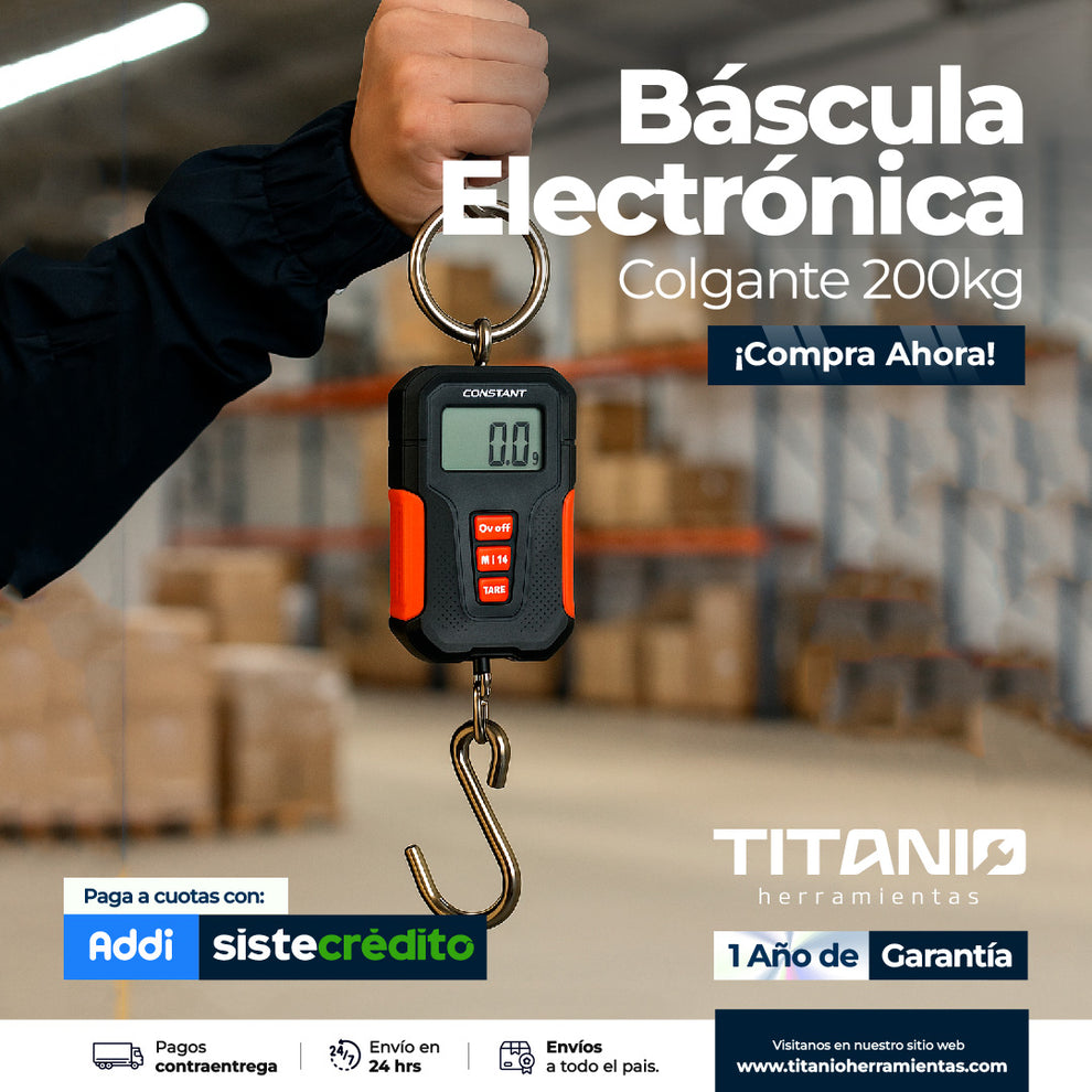Dinamómetro Báscula de Colgar 200kg – Titanio Herramientas