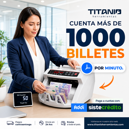 Maquina Contadora Profesional de Billetes