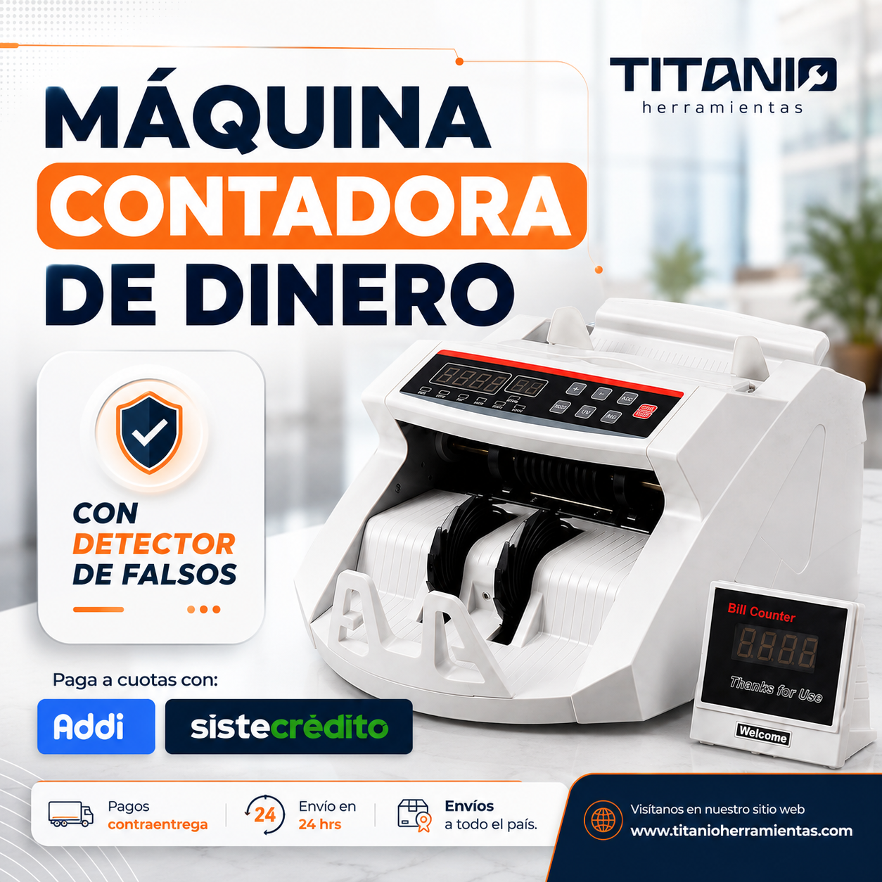 Maquina Contadora Profesional de Billetes