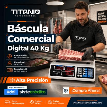 Balanza Digital 40Kg Acero Inoxidable