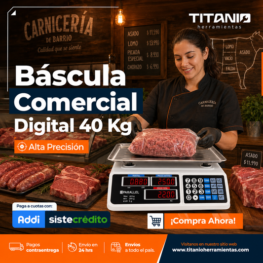 Balanza Digital 40Kg Acero Inoxidable