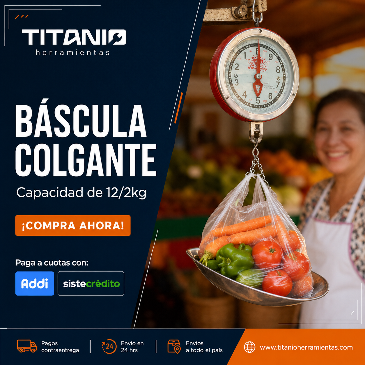 Balanza Mecánica Colgante 25 Lb