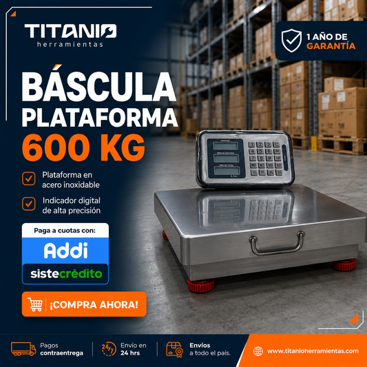 Báscula Digital 600kg Inalámbrica