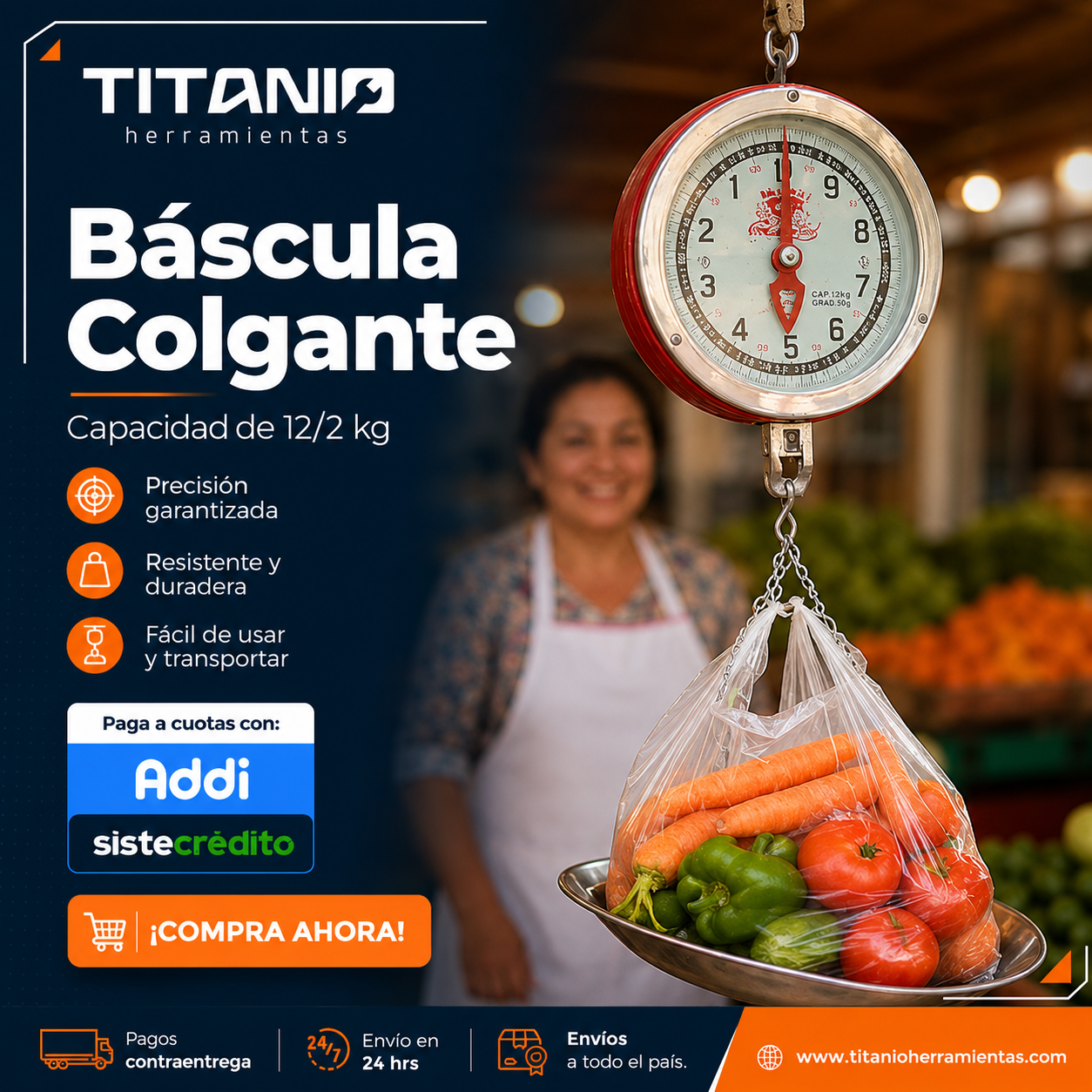 Balanza Mecánica Colgante 25 Lb