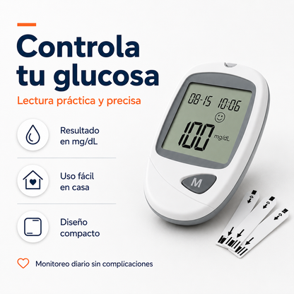 Tensiómetro digital con altavoz + oxímetro de pulso + glucómetro | Combo Kit de salud en casa.