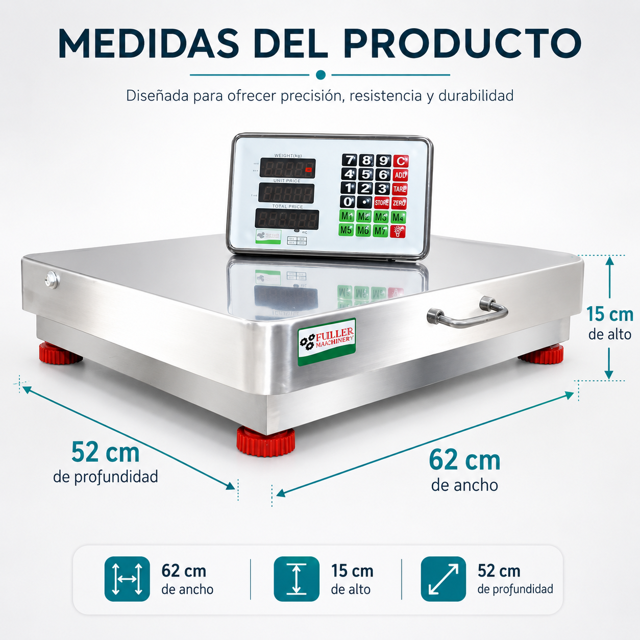 Báscula Digital 600kg Inalámbrica