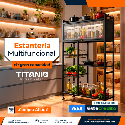 Estante Organizador de Cocina con Ruedas 60 cm