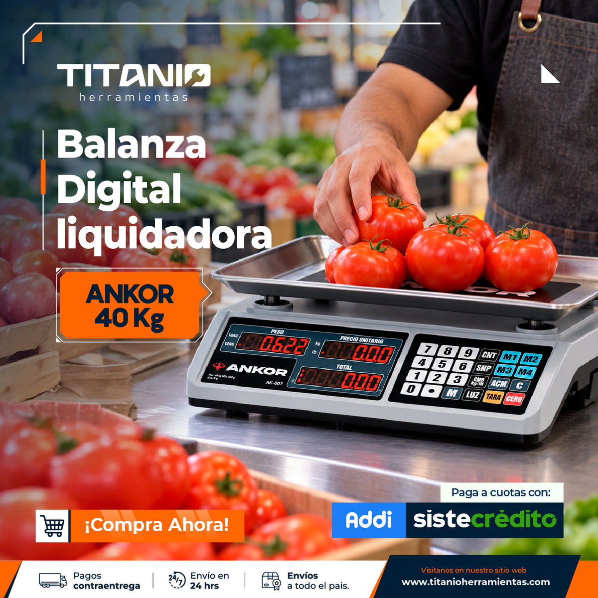 Balanza Digital Liquidadora ANKOR 40 Kg