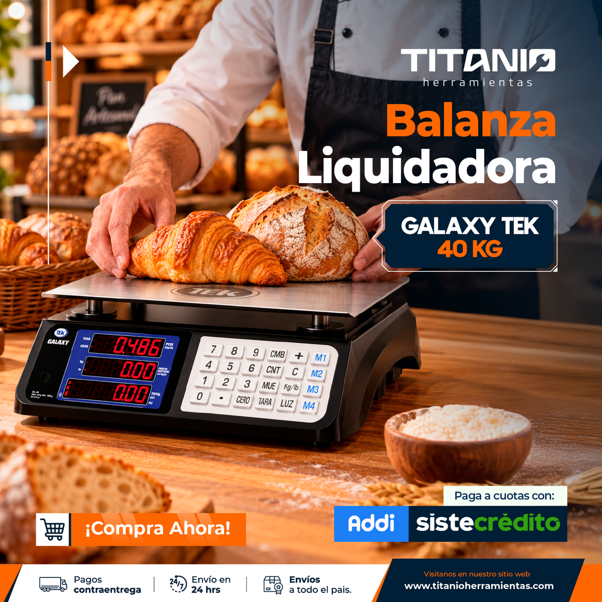Balanza Electrónica GALAXY TEK 40 Kg de Alta Precisión