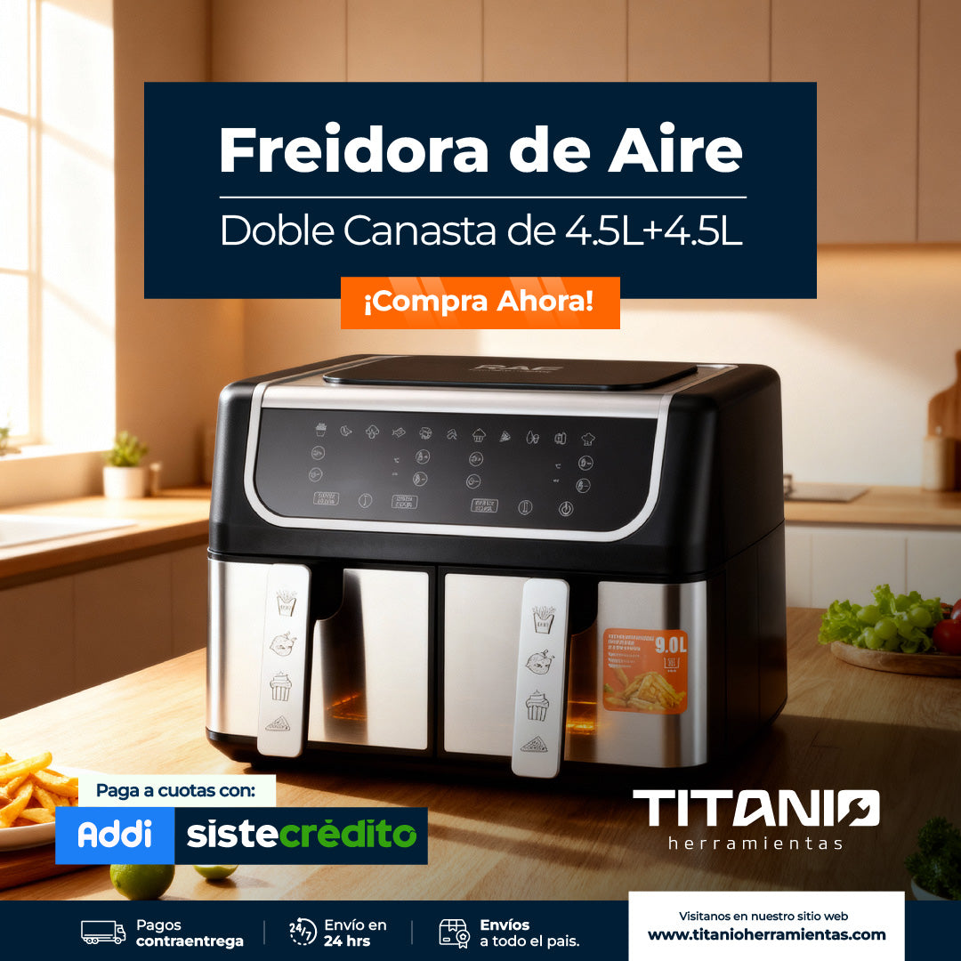 Freidora de Aire Digital Doble canasta 4.5 L RAF