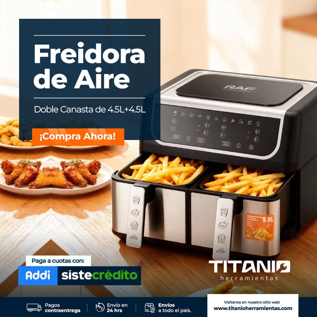 Freidora de Aire Digital Doble canasta 4.5 L RAF
