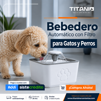 Fuente de Agua para mascotas con Filtro 2.5 L