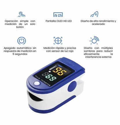 Kit de enfermería GMD Tensiómetro, Fonendoscopio + Oxímetro + Termómetro + Torniquete Elástico