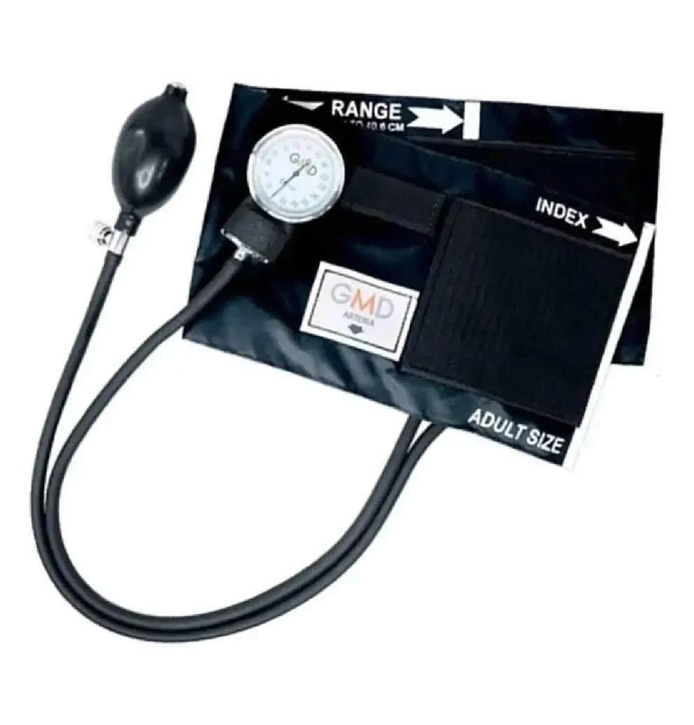 Kit de enfermería GMD Tensiómetro, Fonendoscopio + Oxímetro + Termómetro + Torniquete Elástico
