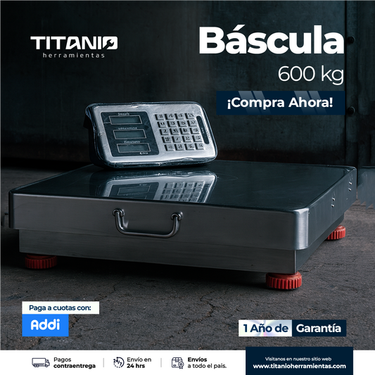 Báscula Digital 600kg Inalámbrica