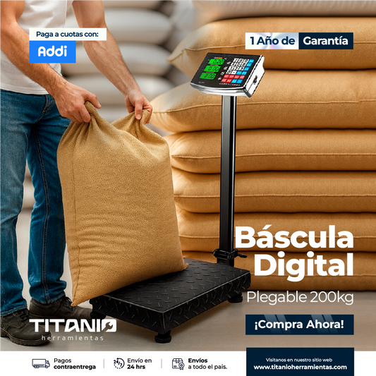 Báscula Digital 200KG Recargable