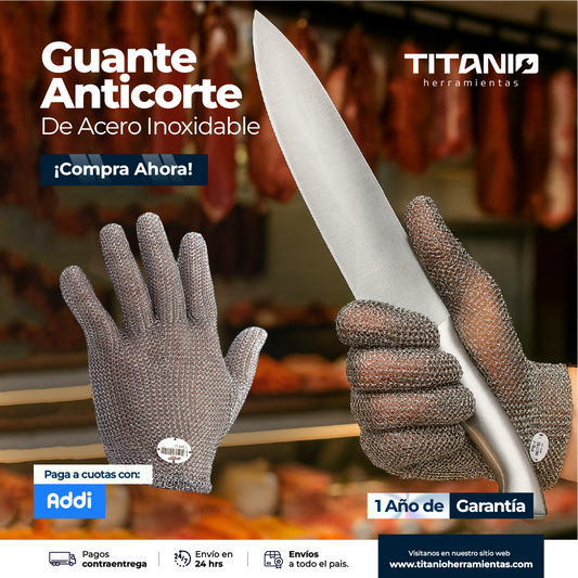 Guante AntiCorte en malla Metálica