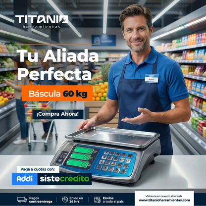 Báscula Comercial Digital De Alta Precisión 60kg