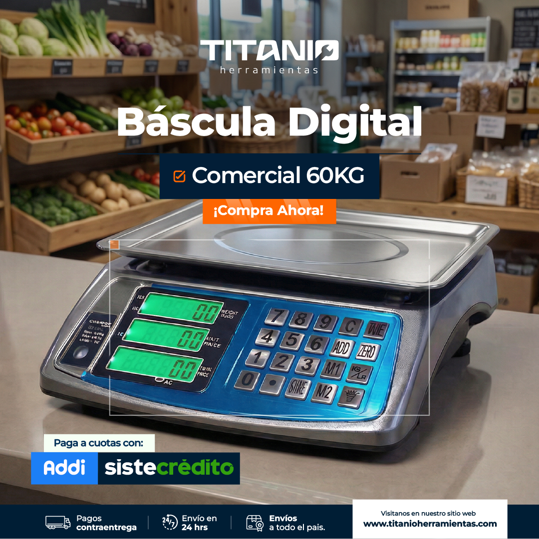 Báscula Comercial Digital De Alta Precisión 60kg