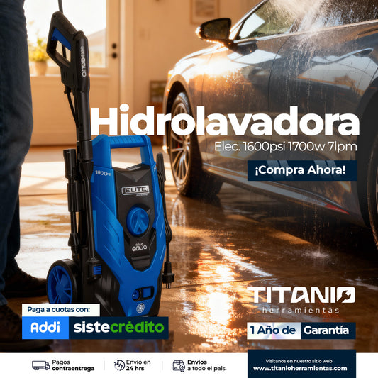 Hidrolavadora Elec. 1600psi 1700w 7lpm PW1770 Elite Azul