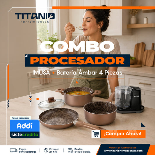 Combo Procesador IMUSA + Batería Ámbar 4 Piezas