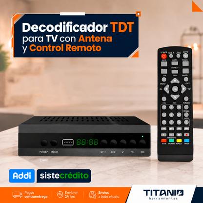 Decodificador TDT Receptor TV Codificador Canales Nacionales