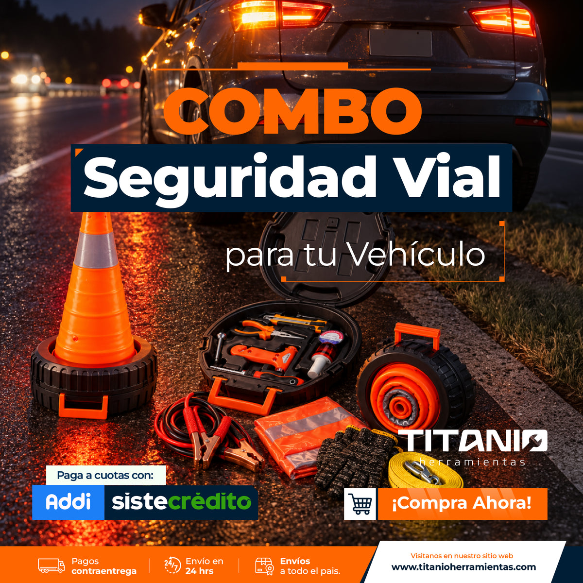 Kit de Emergencia Vehicular Completo