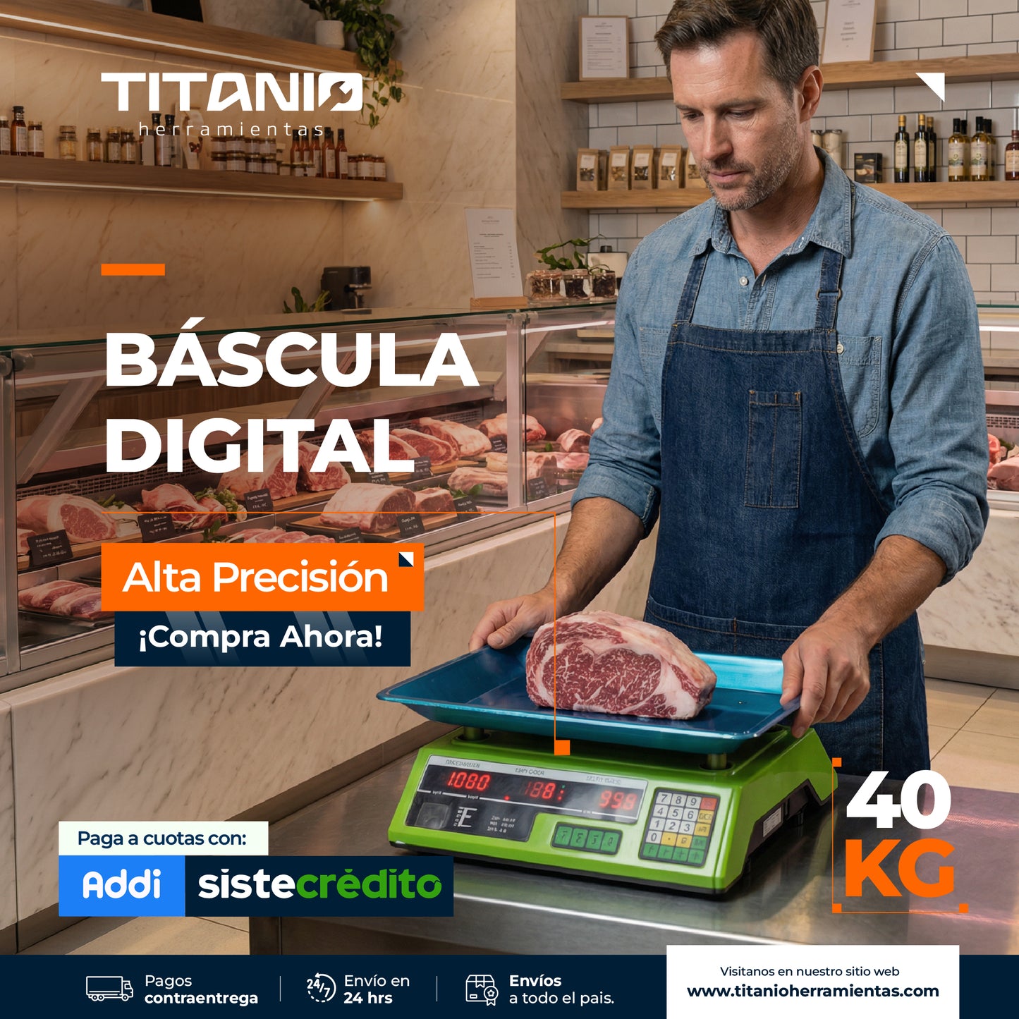 Balanza digital 40 kg electrónica