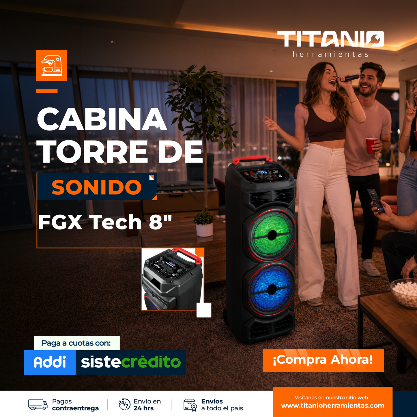 Torre Cabina de Sonido 110 V
