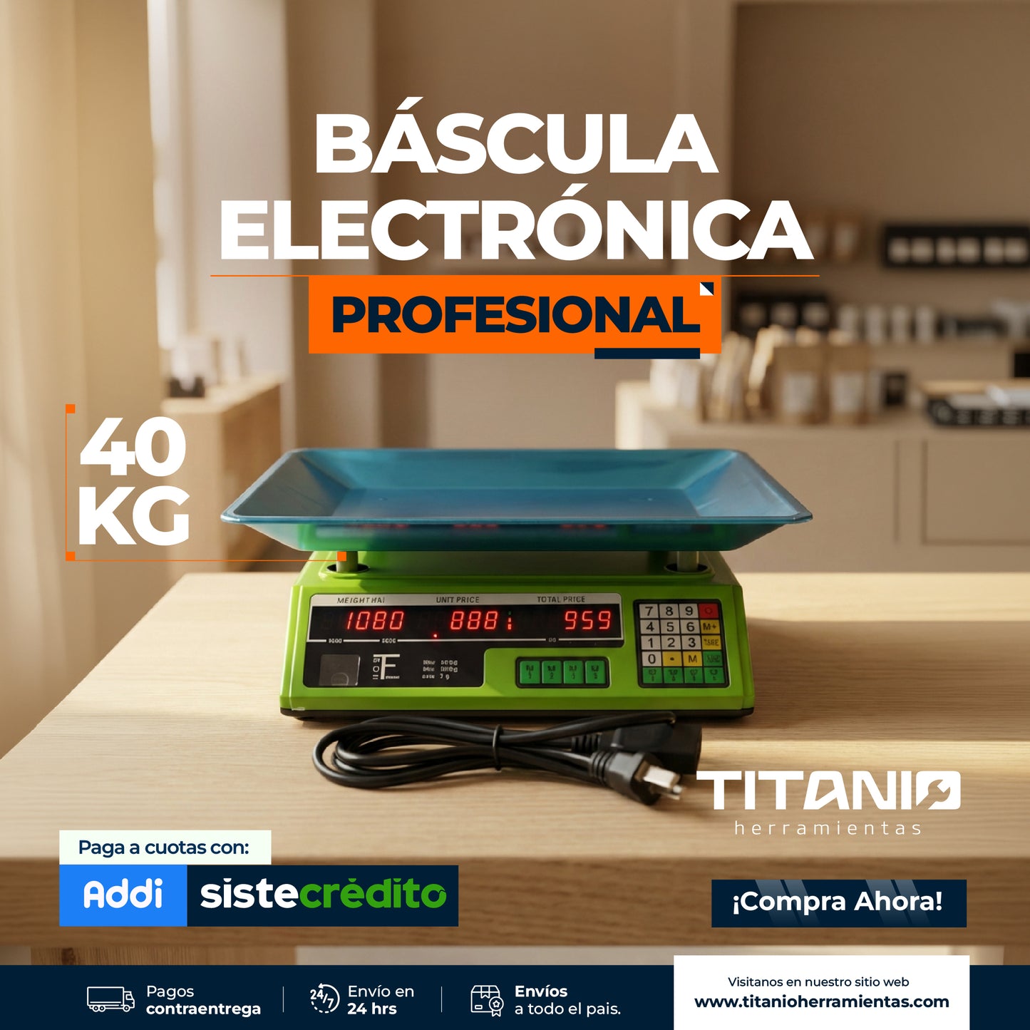 Balanza digital 40 kg electrónica