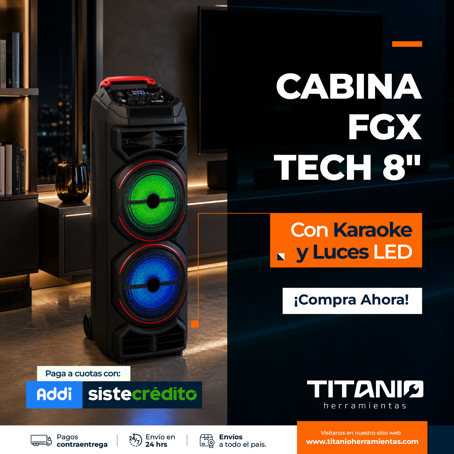 Torre Cabina de Sonido 110 V