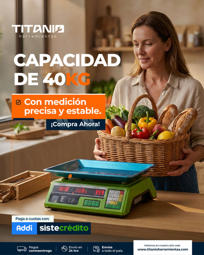 Balanza digital 40 kg electrónica