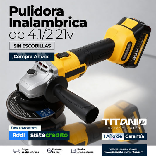 Pulidora Inalámbrica De 4.1/2 21v Brushless Furius Fag21b