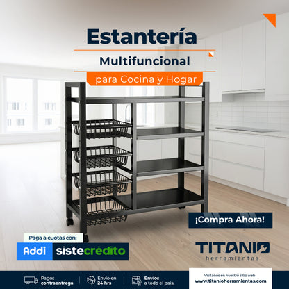 Estante Organizador de Acero 4 Secciones