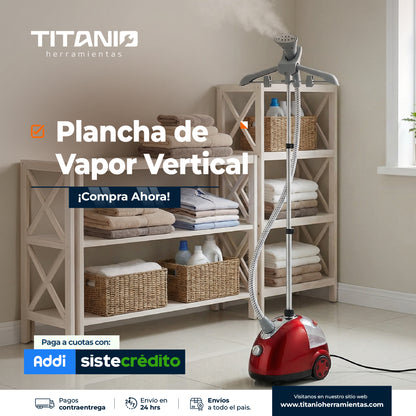 Plancha a Vapor Vertical - Potente y Liviana 110V