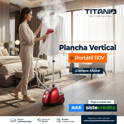 Plancha a Vapor Vertical - Potente y Liviana 110V