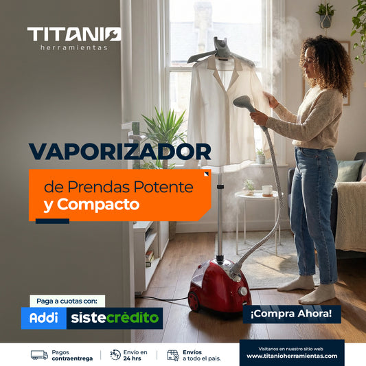 Plancha a Vapor Vertical - Potente y Liviana 110V