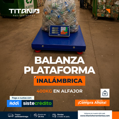 Balanza Plataforma Inalámbrica de 400KG