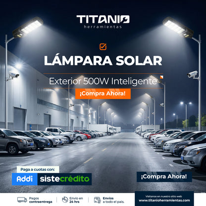 Foco Solar de 500 W de potencia - Sensor de presencia