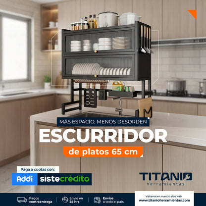 Escurridor de platos de 2 Sect de 65 CM
