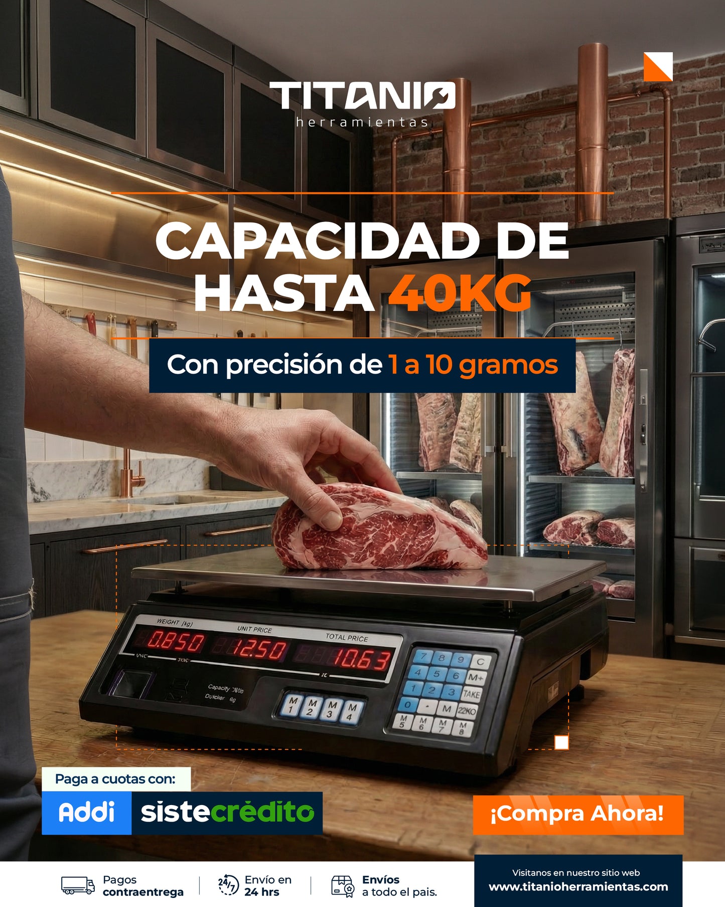 Balanza Digital de 40Kg Comercial LCD