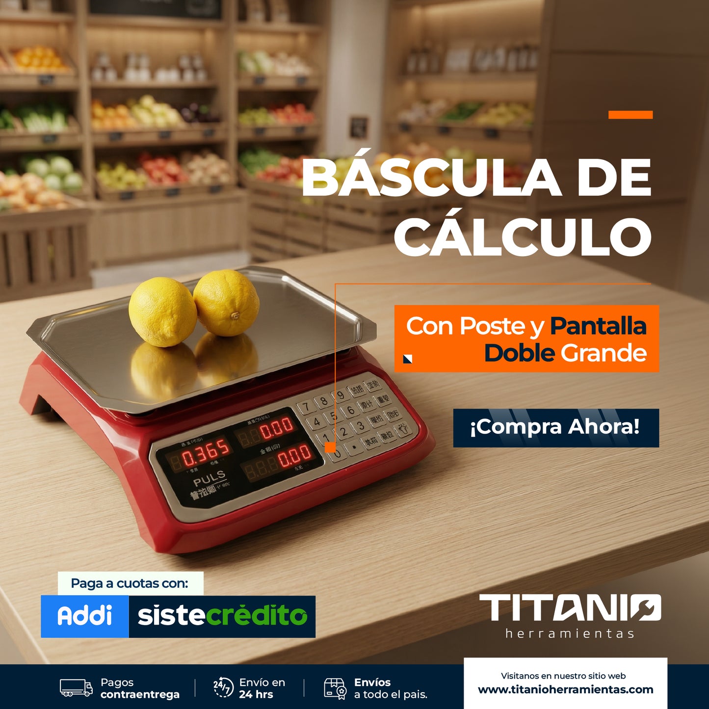 Balanza electrónica comercial 40 kg