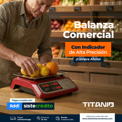 Balanza electrónica comercial 40 kg