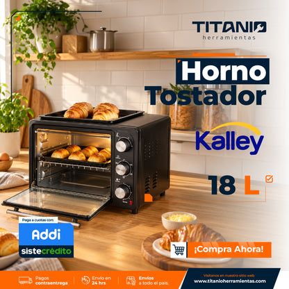 Horno Tostador Kalley 18 Litros 1200W